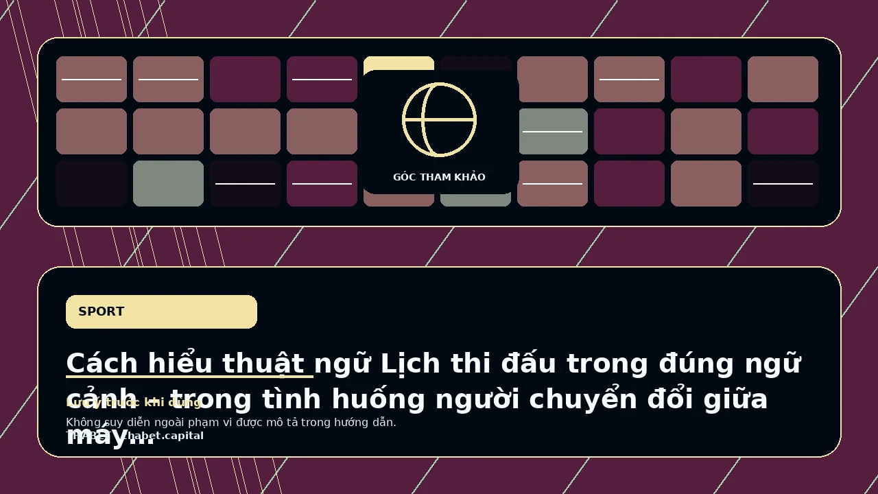 Cách hiểu thuật ngữ Lịch thi đấu trong đúng ngữ cảnh – trong tình huống người chuyển đổi giữa máy tính và…