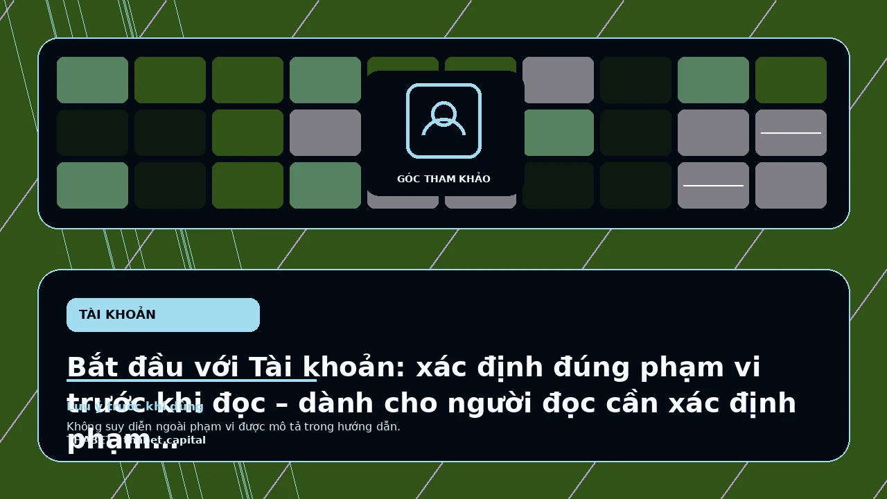 Bắt đầu với Tài khoản: xác định đúng phạm vi trước khi đọc – dành cho người đọc cần xác định phạm vi
